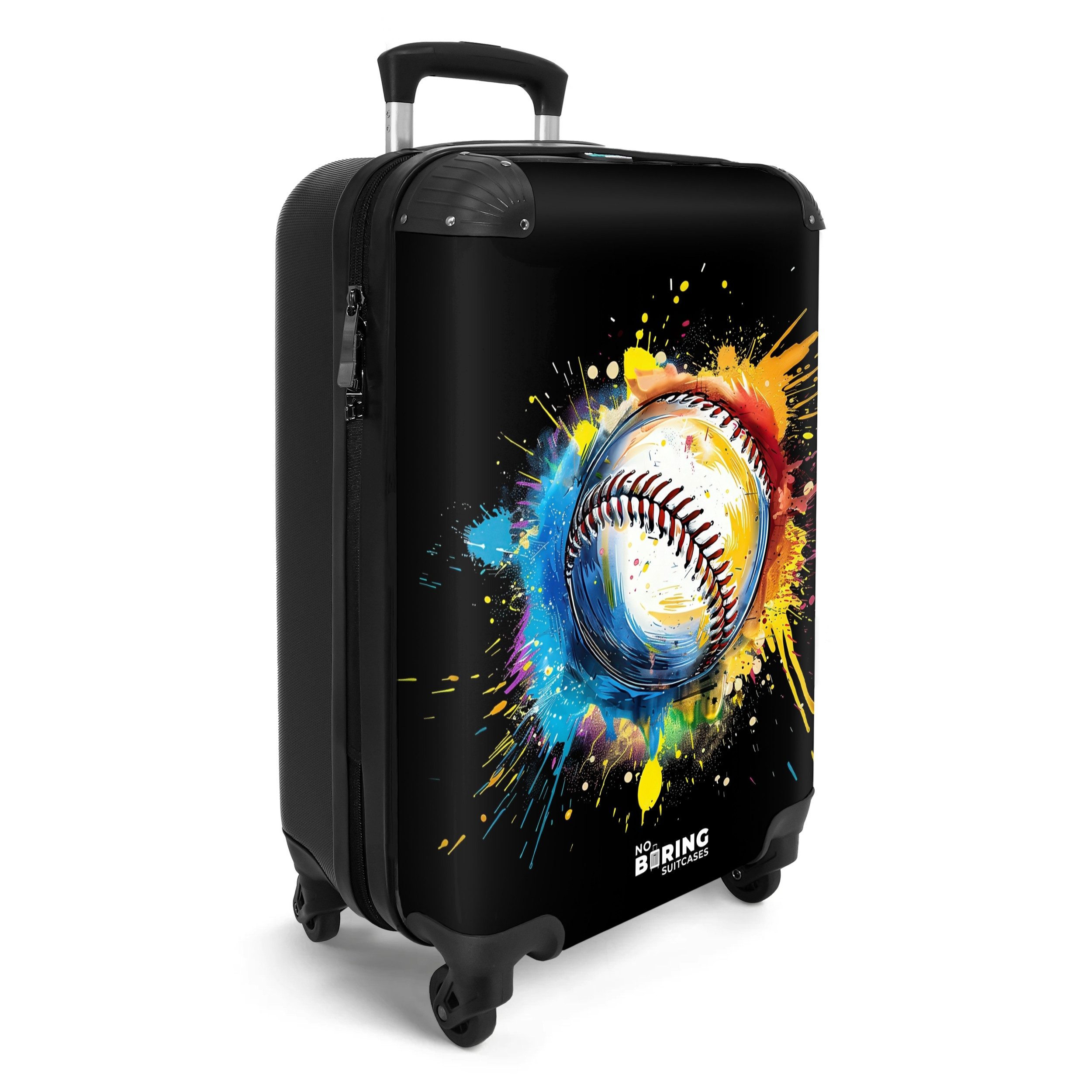 NoBoringSuitcases.com© Hartschalen-Trolley Baseball mit Graffiti 55x35x20cm günstig online kaufen