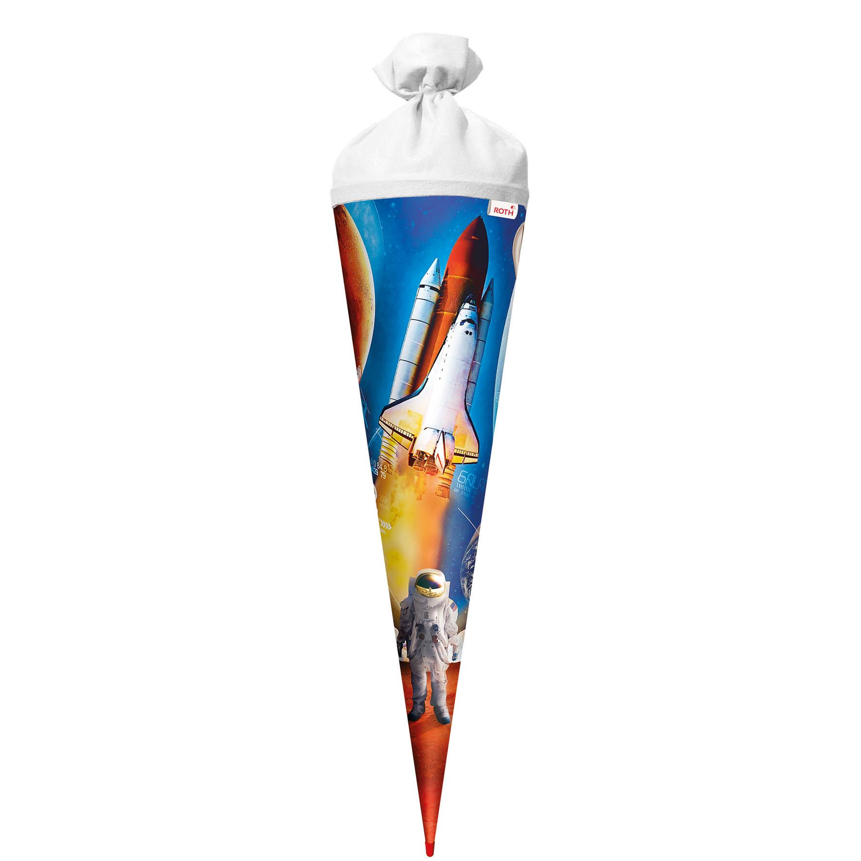 Roth Schultüte Roth Motiv-Schultüten Weltraum, 70cm, rund, Filzverschluss