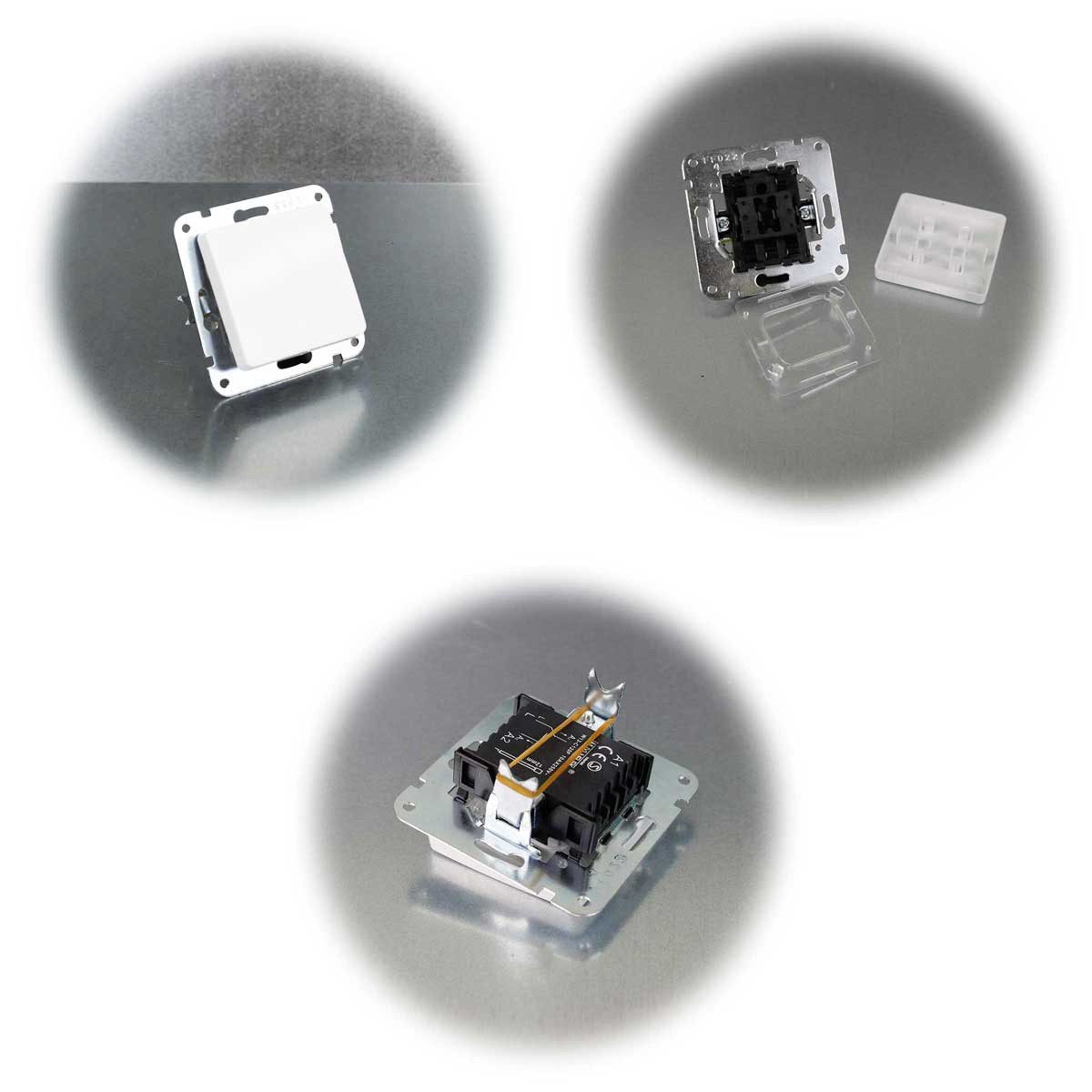 ChiliTec DELPHI Set "Flur", 14-teilig, weiß, mit Klingeltas Unterputzschalter