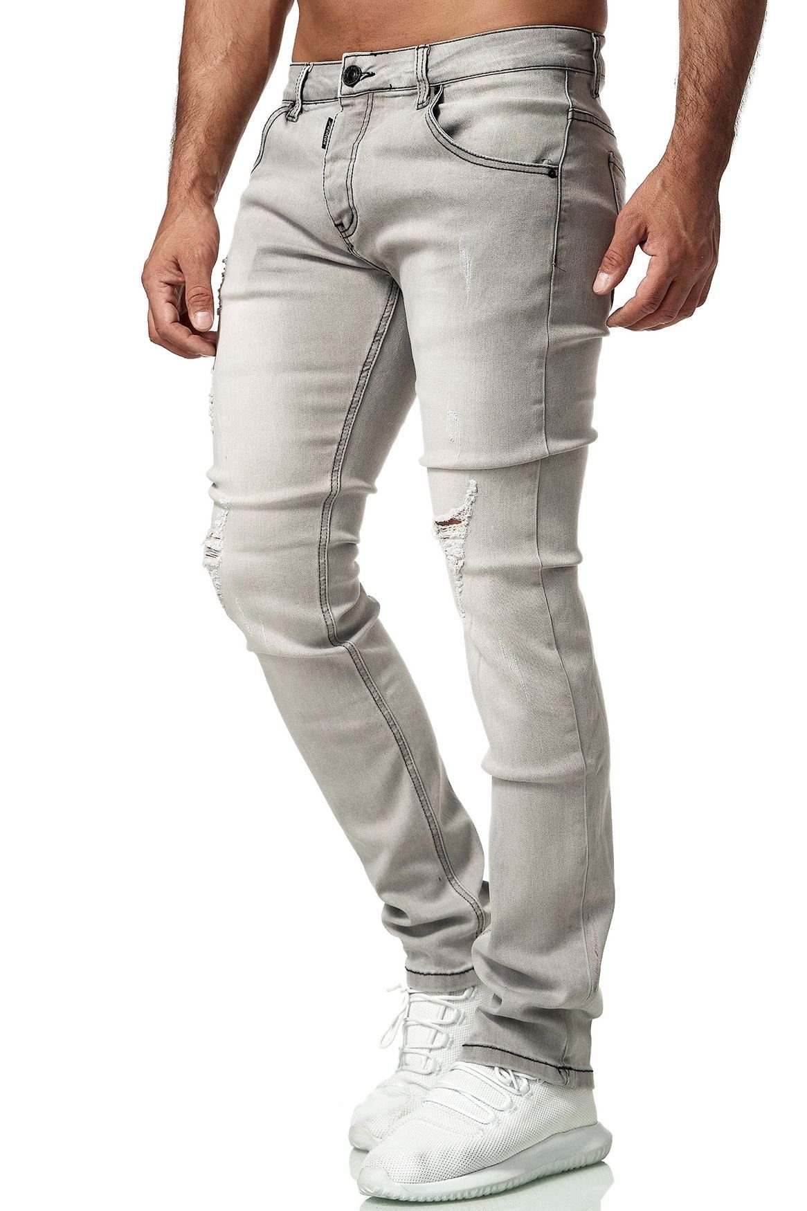 WANGUE Slim-fit-Jeans (1-tlg) 3241 in Grau
