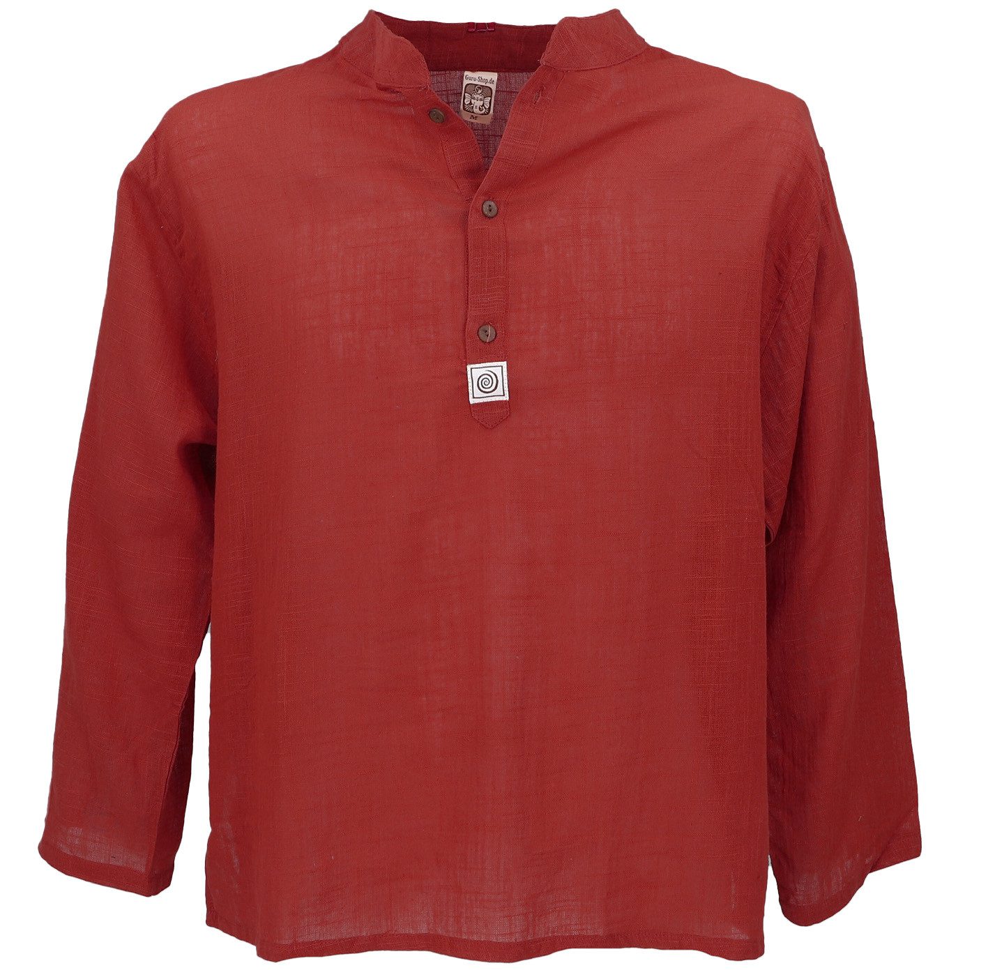 Guru-Shop Hemd & Shirt Yoga Hemd, lässiges Baumwollhemd mit.. Ethno Style, alternative Bekleidung