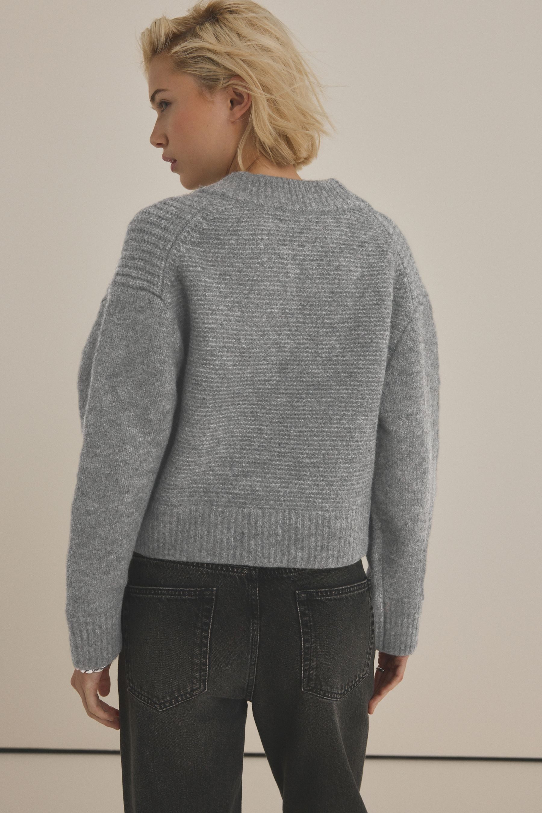 Next Strickjacke Gerippte Strickjacke mit Reißverschluss günstig online kaufen