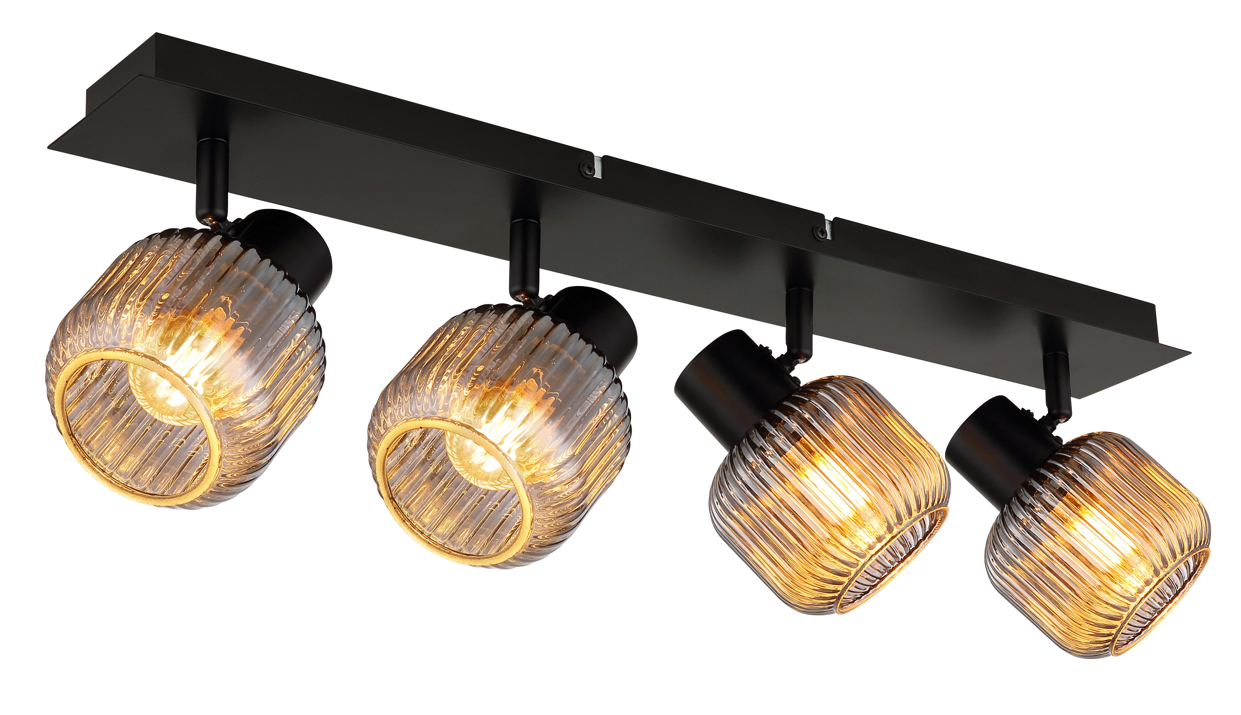 NOWA Deckenstrahler TOM, ohne Leuchtmittel, Deckenspot, Glas, Wohnzimmer, Flur, Essbereich