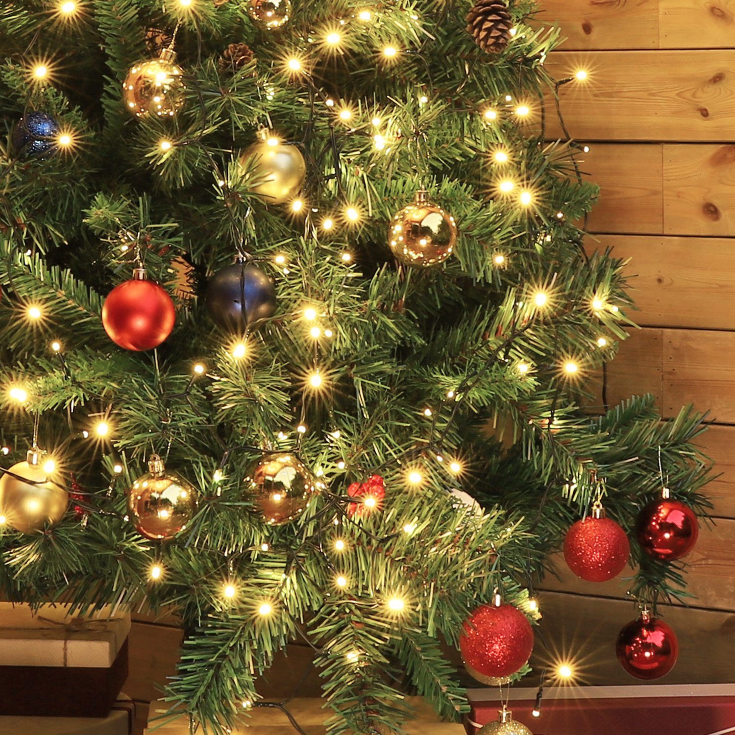350 Weihnachtsbaum Girlanden, Christbaumbeleuchtung Salcar 10 Warmweiß LED Ring 3m Weihnachts LED-Lichterkette Lichterketten und 3m Lichterkette, LED mit