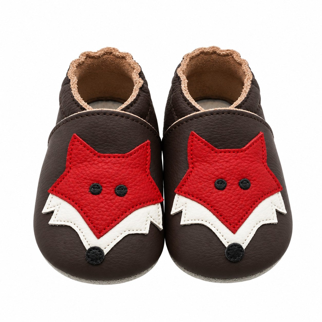 Yihakids Baby Krabbelschuhe Lauflernschuhe Hausschuhe Lederschuhe Fuchs Barfußschuh