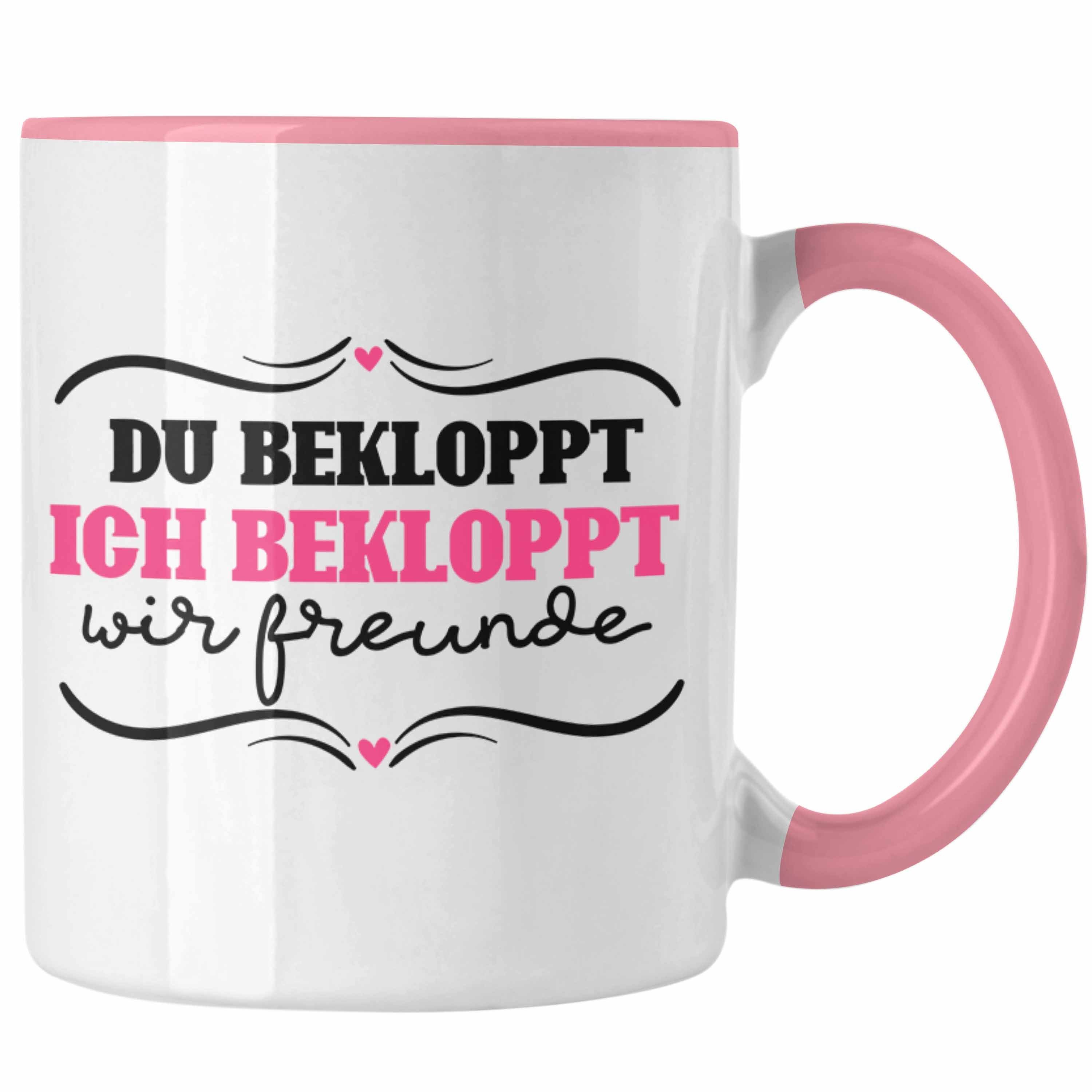 Trendation Ich Geschenk für Wir Bekloppt Bekloppt Rosa Tasse Beste Freunde Du Tasse Freundi