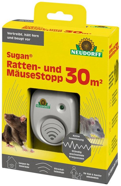 Neudorff Ultraschall-Tierabwehr Sugan Ratten- & MäuseStopp, Packung 1-tlg.