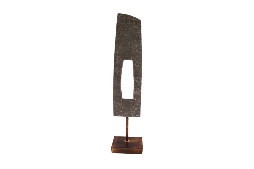 DIJK Dekofigur Statue Albasia-Holz antik grau 14 x 8 x 58 cm