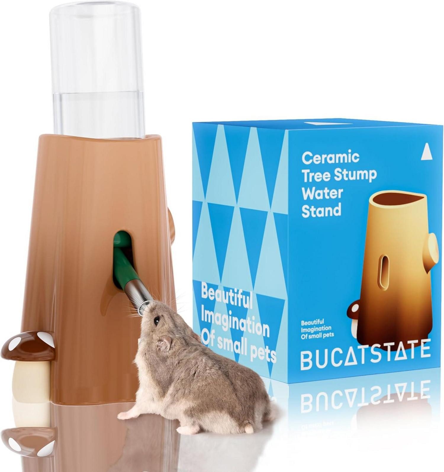 Kleintierkäfig Hamster Trinkflasche mit Ständer 120ml Auslaufsicher für Kleintiere