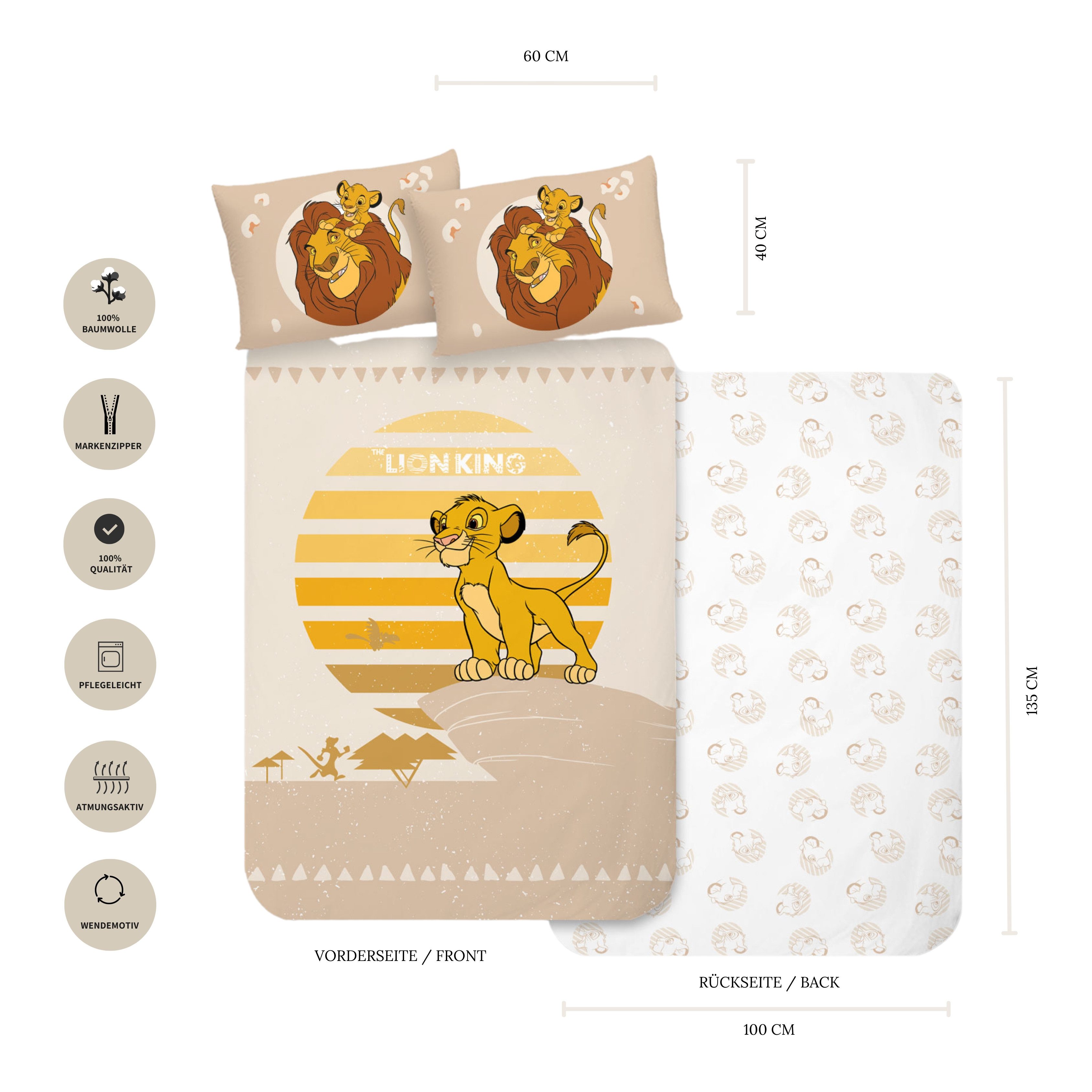 MTOnlinehandel Babybettwäsche Disney König der Löwen, günstig online kaufen