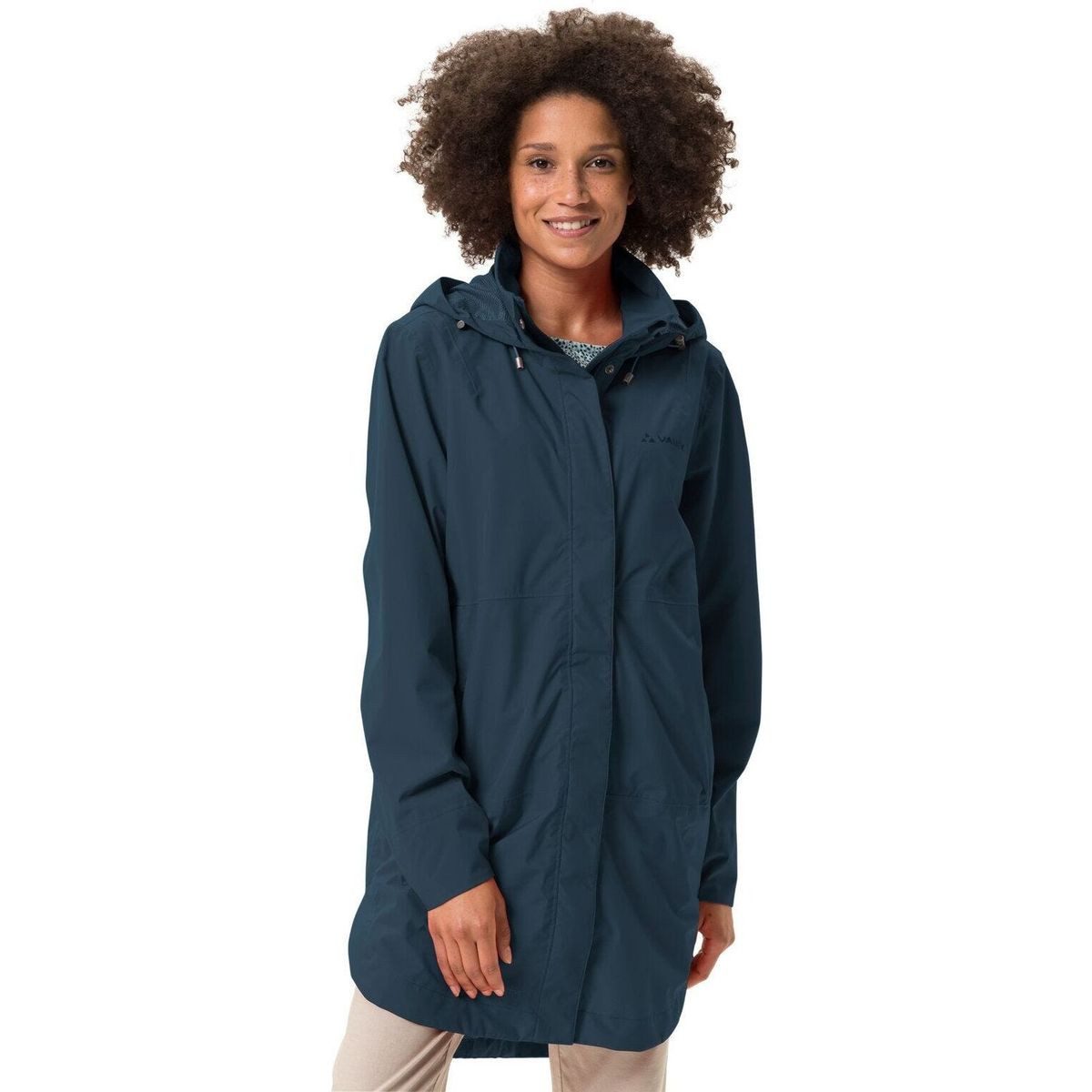 VAUDE Outdoorjacke Women's Mineo 2.5L Coat Stylischer, umweltfreundlicher Damen-Regenmantel, ideal für Stadt und