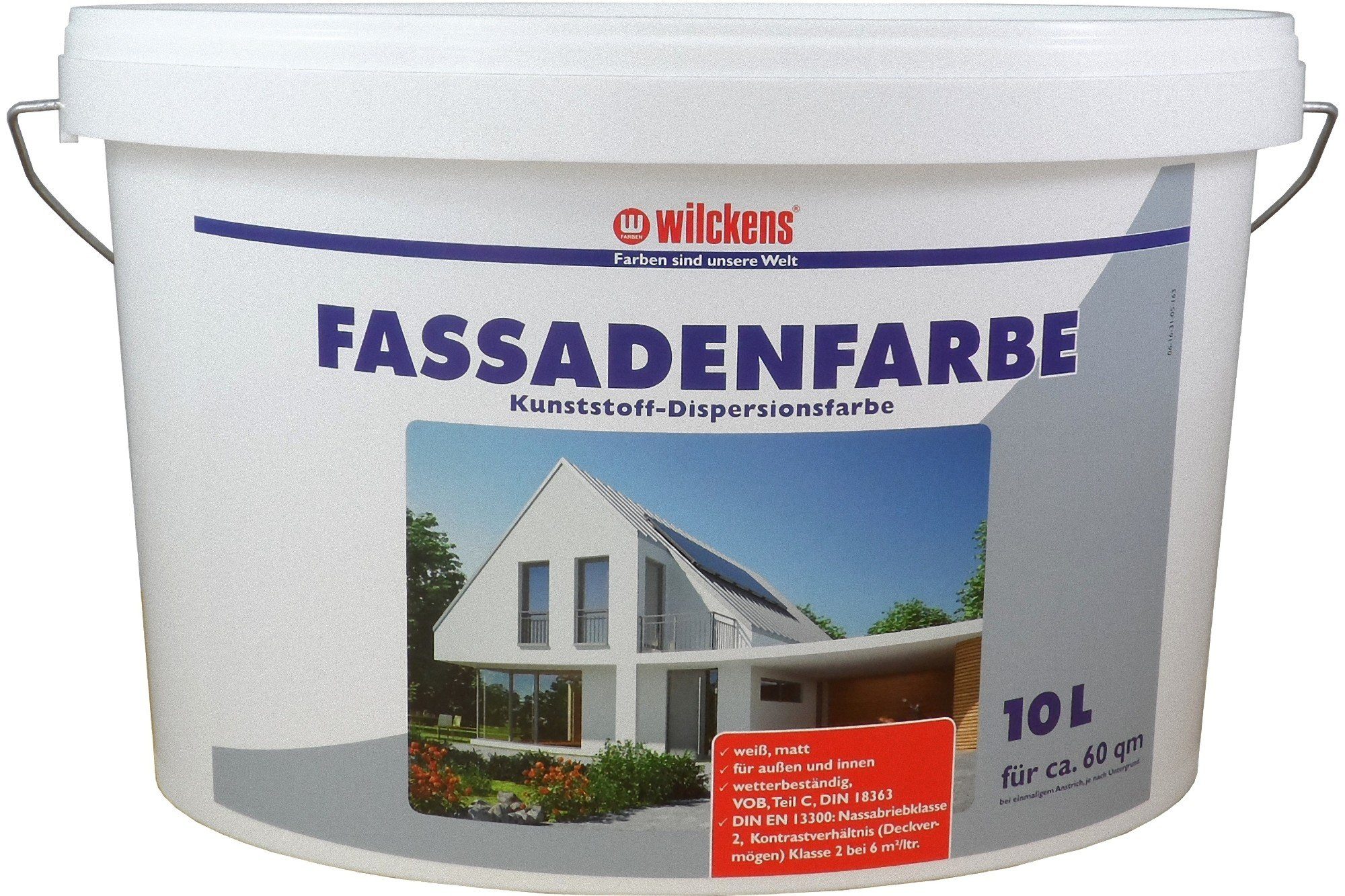 Wilckens Farben Fassadenfarbe, Fassadenfarbe Weiß 10 L