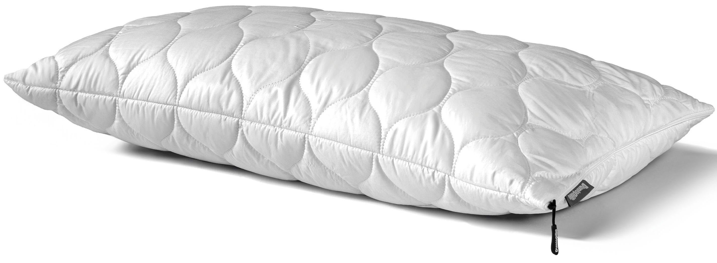 Dunlopillo Baumwollkissen Fusion 40x80 oder 80x80 cm, luftdurchlässig, Climate-Control-Bezug, Füllung: Polyester, Bezug: 100% Baumwolle, Seitenschläfer, Bauchschläfer, Rückenschläfer, Dunlofill® Helix-Micro-Faser, allergikerfreundlich, hohe Qualität