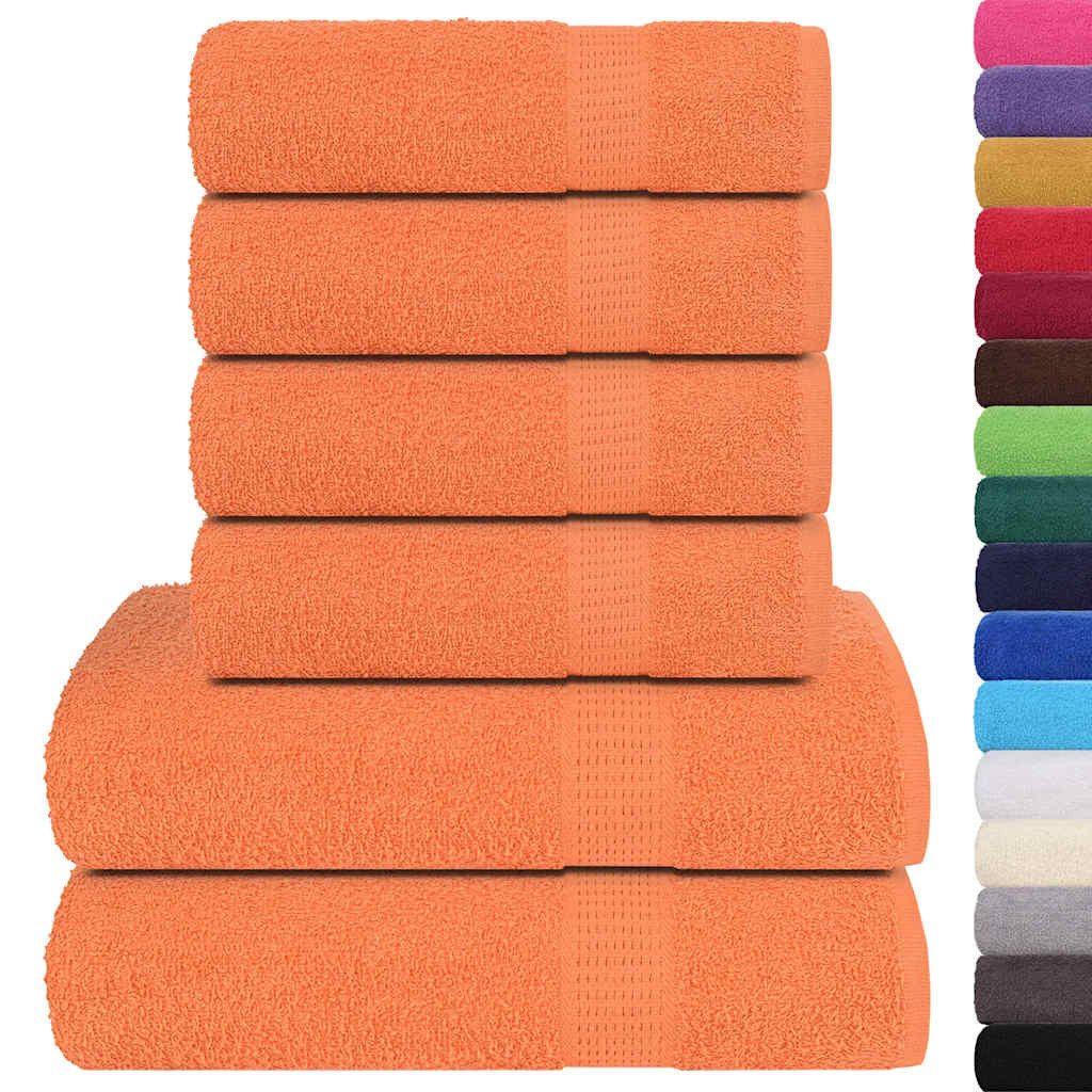 vidaXL Badetücher 6-tlg. Handtuch-Set Orange 360 günstig online kaufen