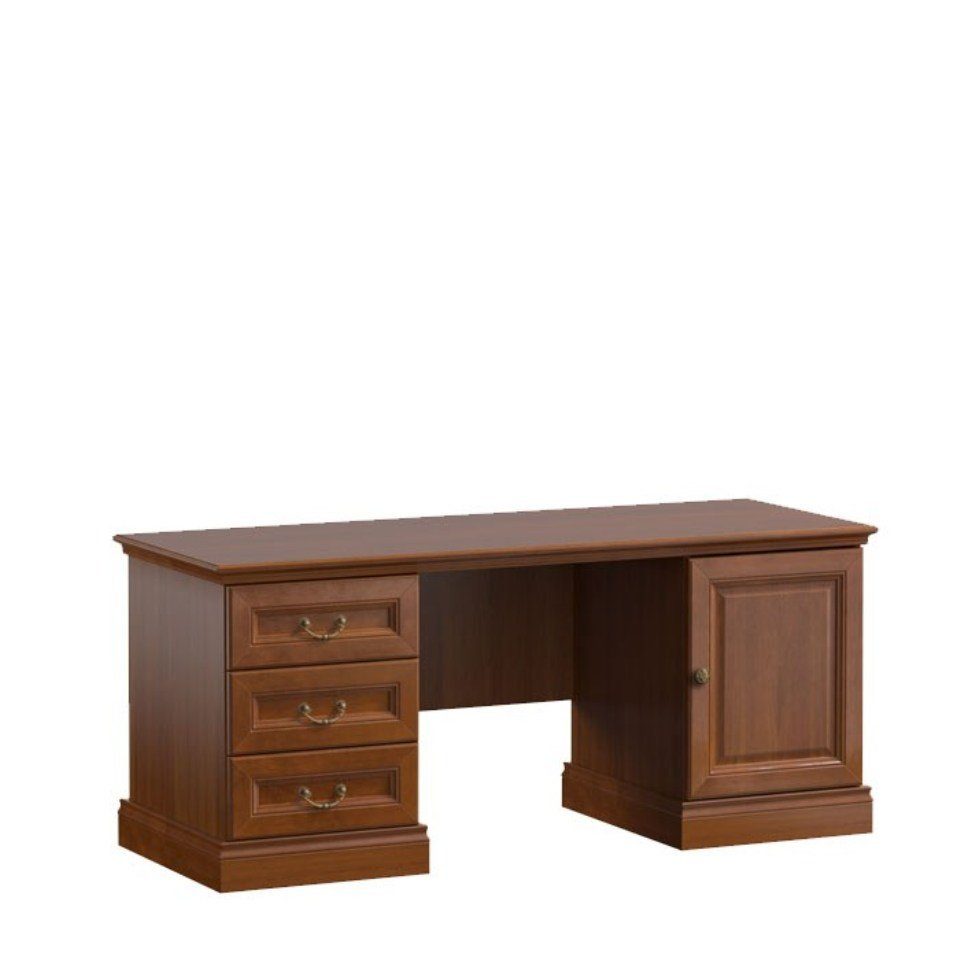 JVmoebel Arbeitstisch Eleganter Schreibtisch aus Holz mit natürlichem Furnier, Made in Europa