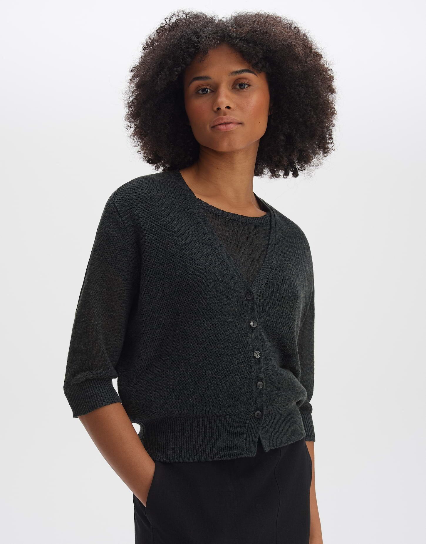 OPUS Cardigan Dorifa lockere Passform Feinstrick