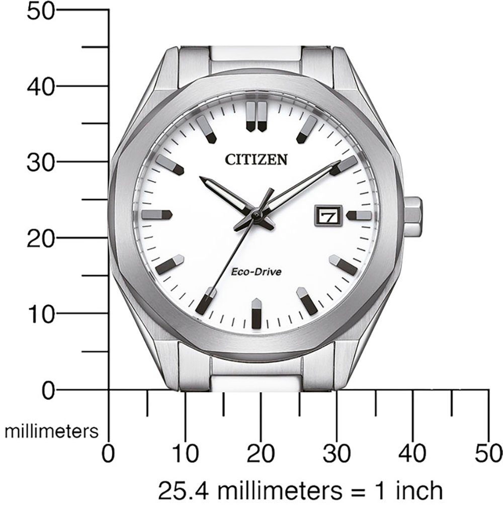 Citizen Solaruhr BM7620-83A, Armbanduhr, Herrenuhr, Datum, Edelstahlarmband