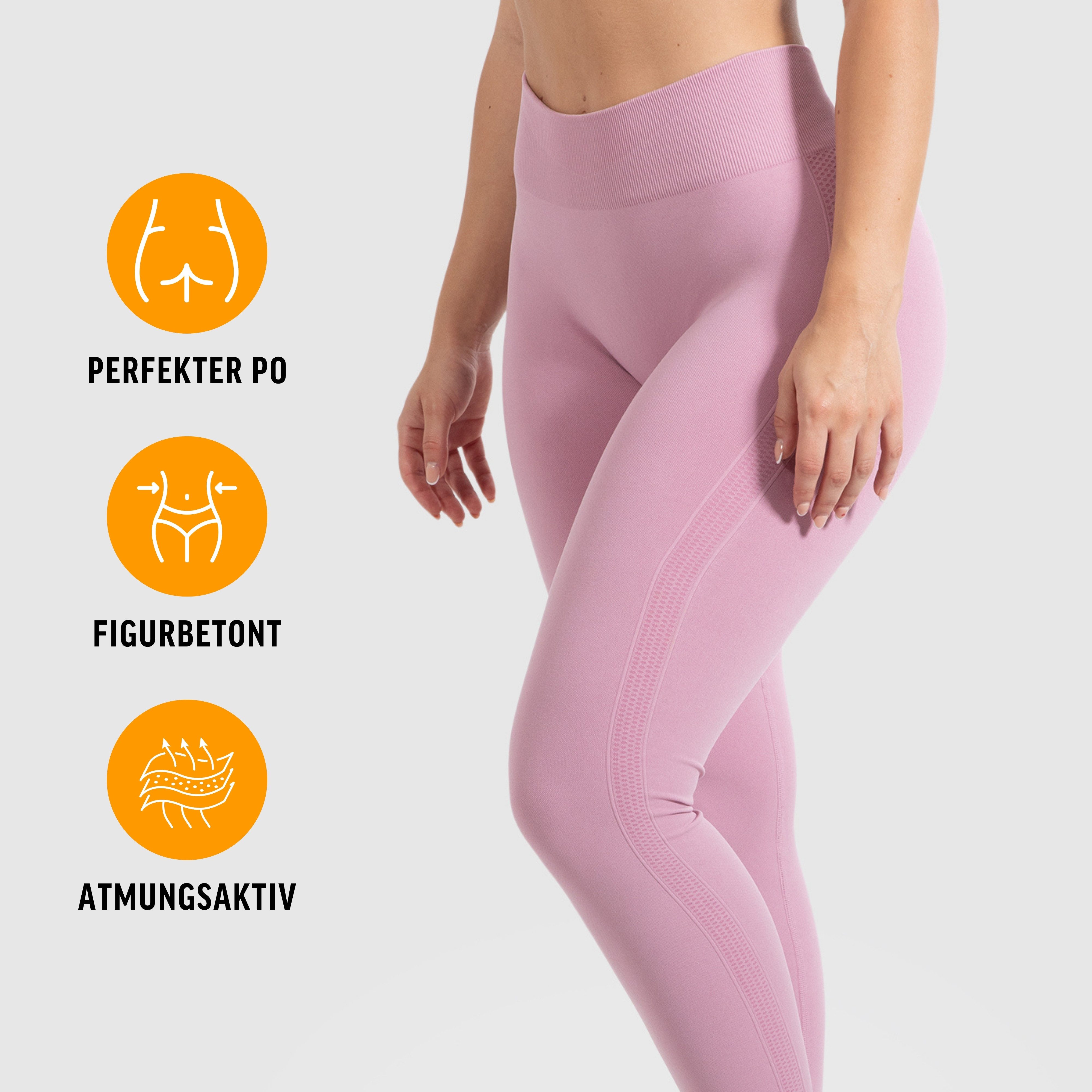 Smilodox Leggings Cetrina, Push Up Scrunch Leggings mit Schriftzug Fitness günstig online kaufen