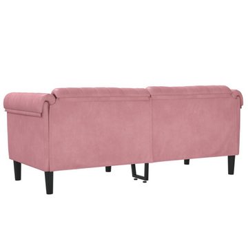 vidaXL Sofa Sofa 2-Sitzer Rosa Samt