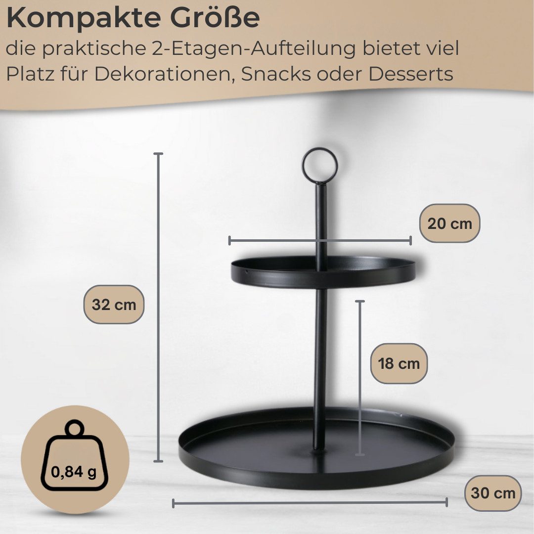 Topanbieter999 Etagere Eisen lackiert, pulverbeschichtet, lebensmittelgeeignet, Lebensmittelgeeignet, Eisen lackiert, pulverbeschichtet