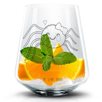 Mr. & Mrs. Panda Cocktailglas Spinne Agathe Freude - Transparent - Geschenk, Trend, Viraler Hit, Co, Premium Glas, Zauberhafte Gravuren