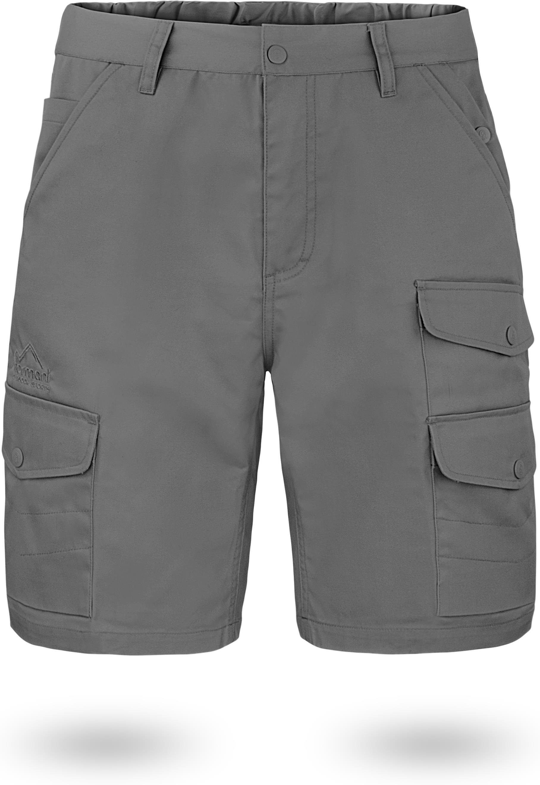 normani Bermudas Sommershorts Alltagsshorts Grau Herren Kebili 7 mit Shorts Taschen BDU Freizeitshorts