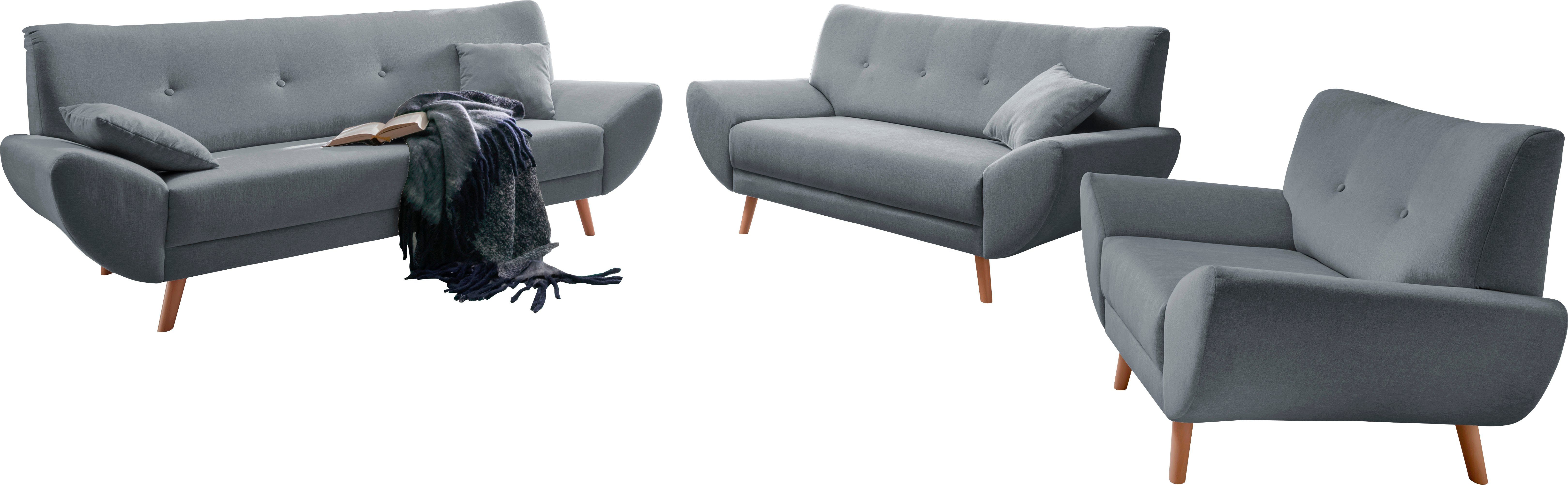Home affaire Polstergarnitur Basta, (3-tlg), Komfortable günstig online kaufen