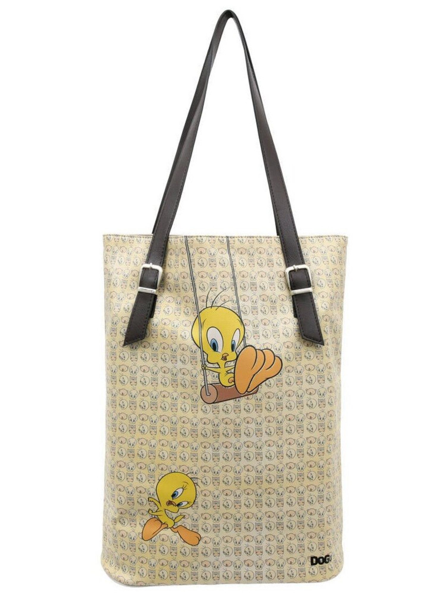 DOGO Umhängetasche Tall Bag Damen Schultertasche Tweety Moods Damen Schultertasche, Handgefertigt