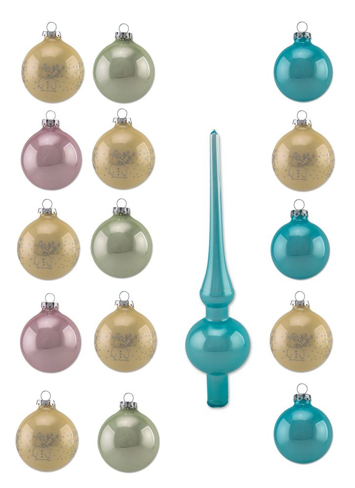 Pastell Weihnachtskugeln » Pastellfarbene Christbaumkugeln
