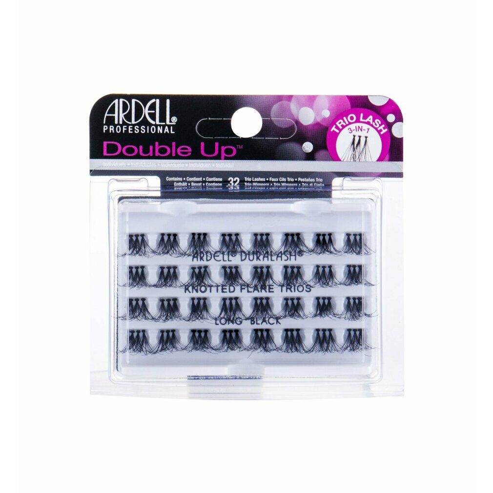 Einzelwimpern Double Up Set mit 32 langen schwarzen Wimpern