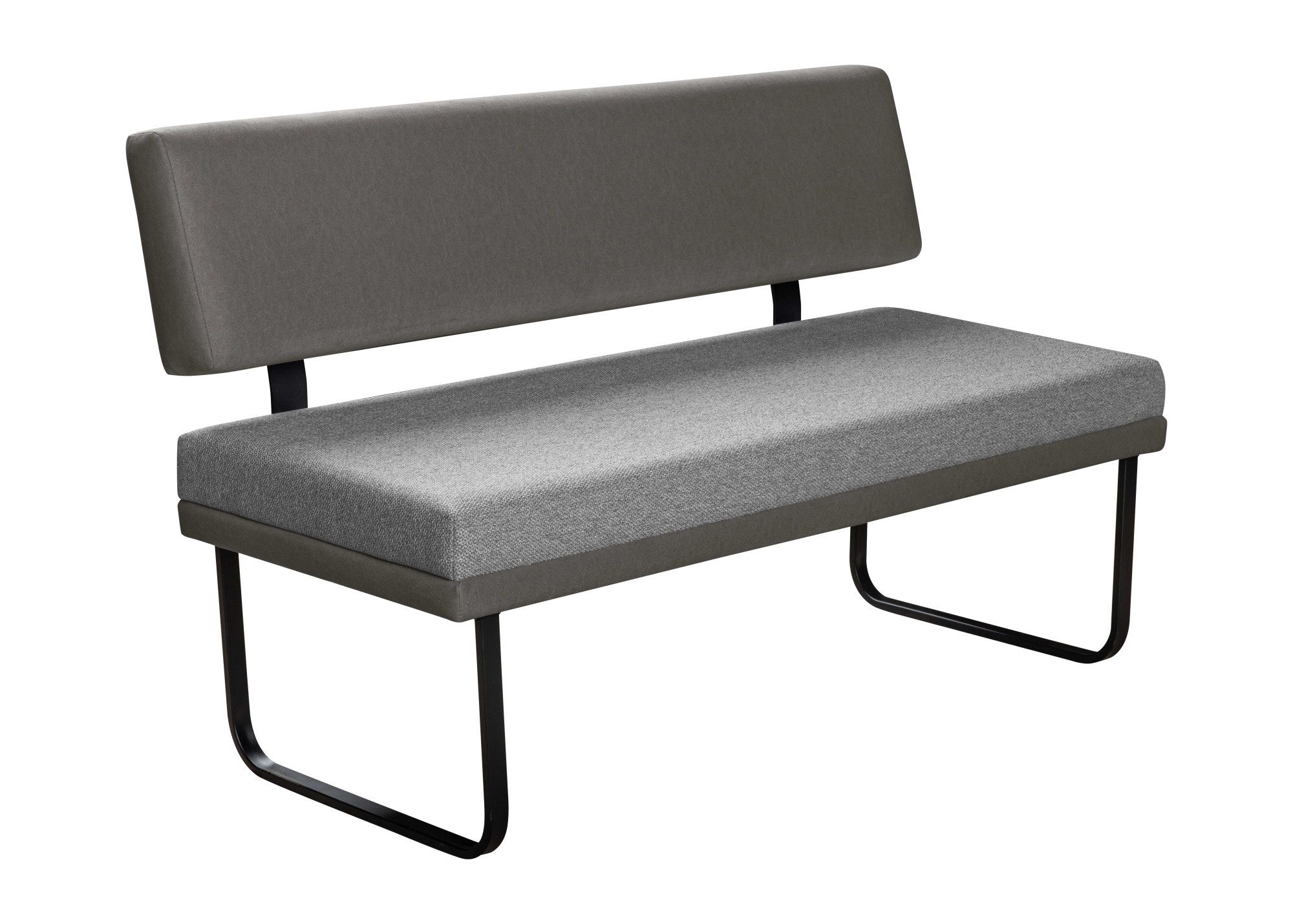 OTTO home Sitzbank Gabi Esszimmerbank, Bank, Küchenbank, Polsterbank, Gestell aus matt-schwarzem Flachmetall, stabil, 2-Stoff-Design