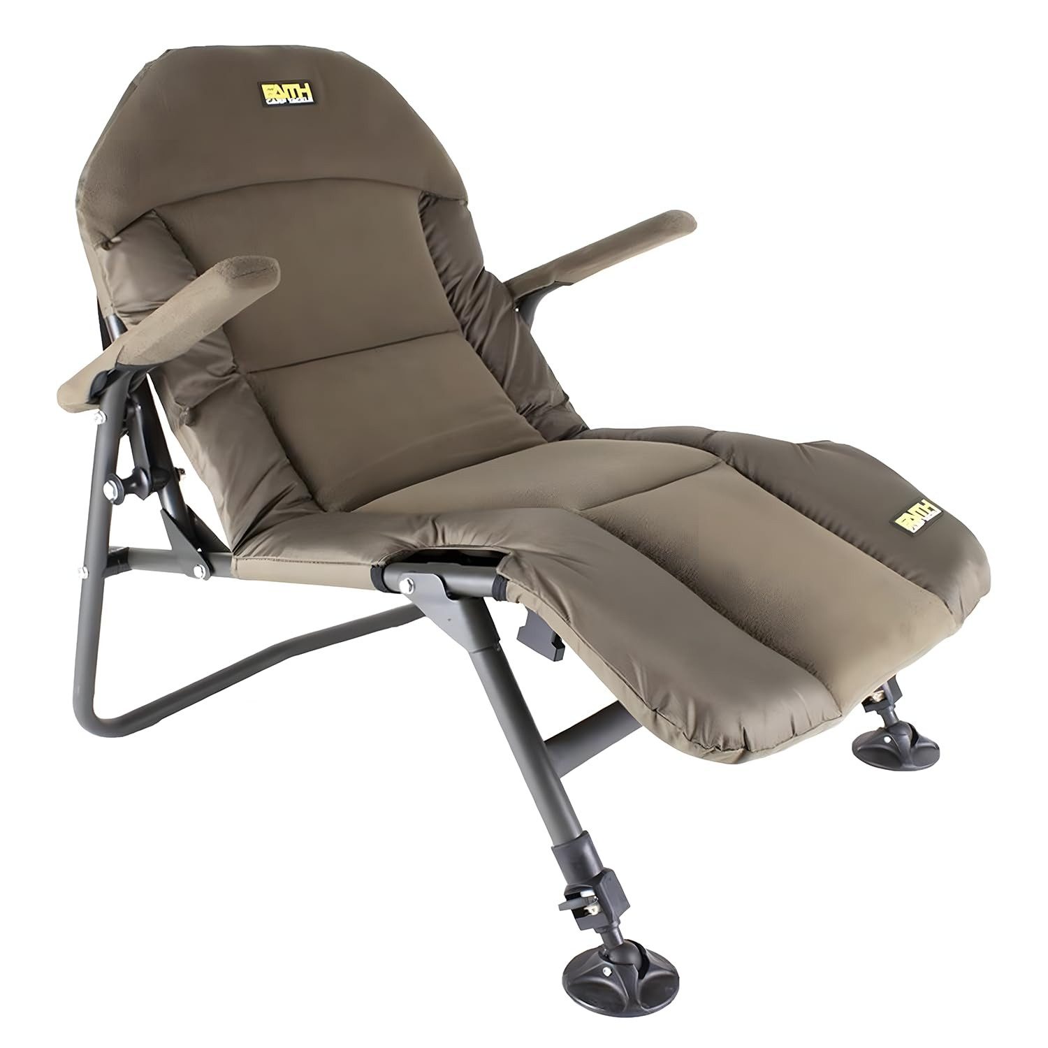 FAITH CARP TACKLE Angelstuhl Lounge Chair S Karpfenstuhl Fleece Armlehnen verstellbar 110kg