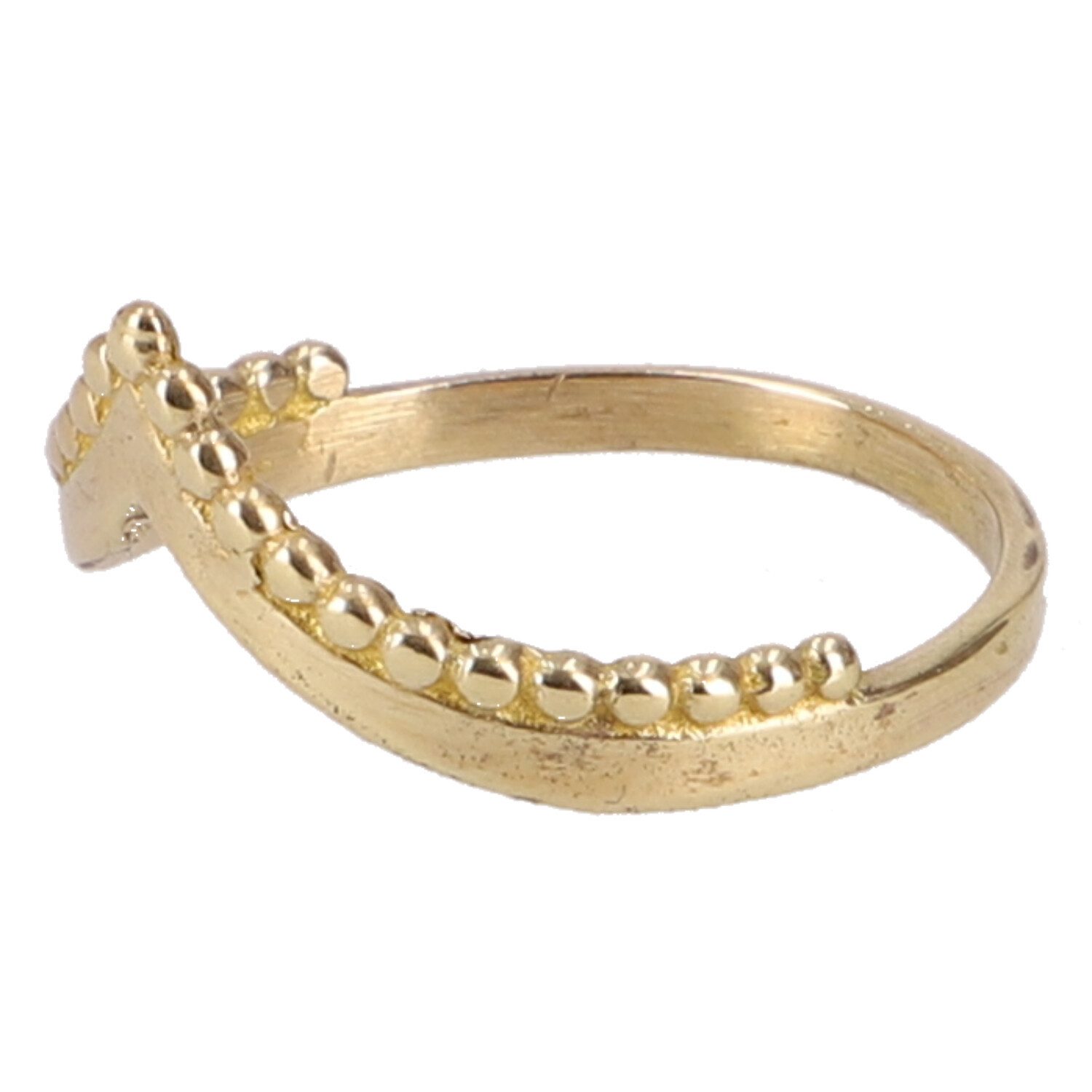 Guru-Shop Fingerring Filigraner Messing Modeschmuck Ring, Wishbone -..