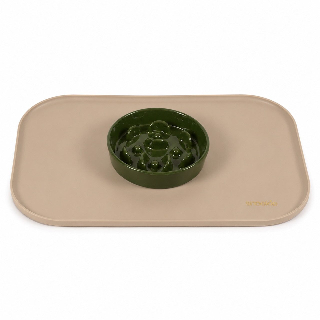 SNOEKIE Napfunterlage snoekie Napfunterlage für Katzen und Hunde, Silikon Futtermatte, wasserabweisend, rutschhemmend, flexibel, Anti-Verschütt-Rand