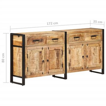 vidaXL Sideboard Sideboard 172x35x80 cm Mango Massivholz (1 St)