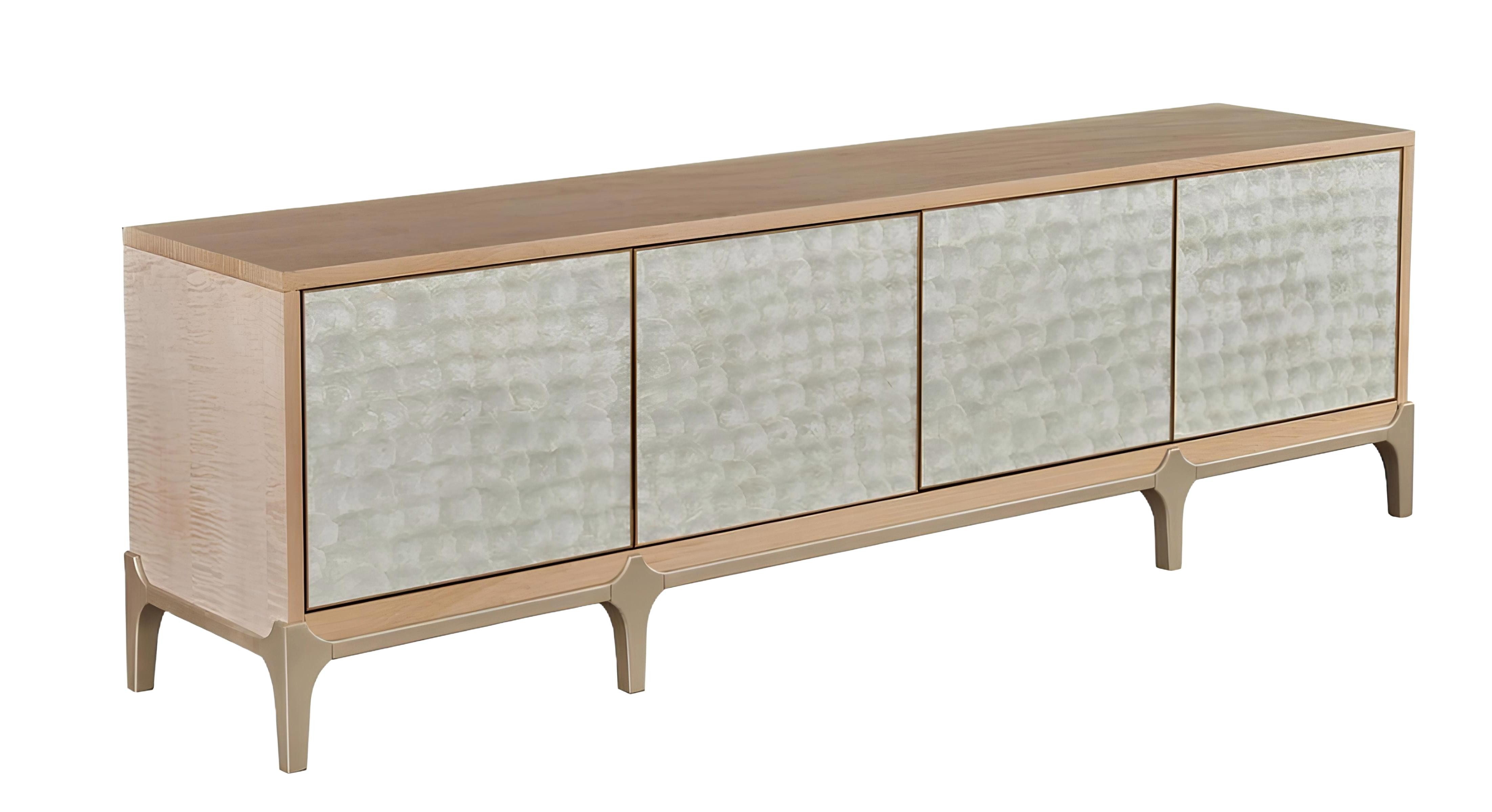 Xlmoebel TV-Board Luxus RTV-Sideboard in Hochglanz Weiß mit Stauraum (1 St., Rtv), Hergestellt in Europa