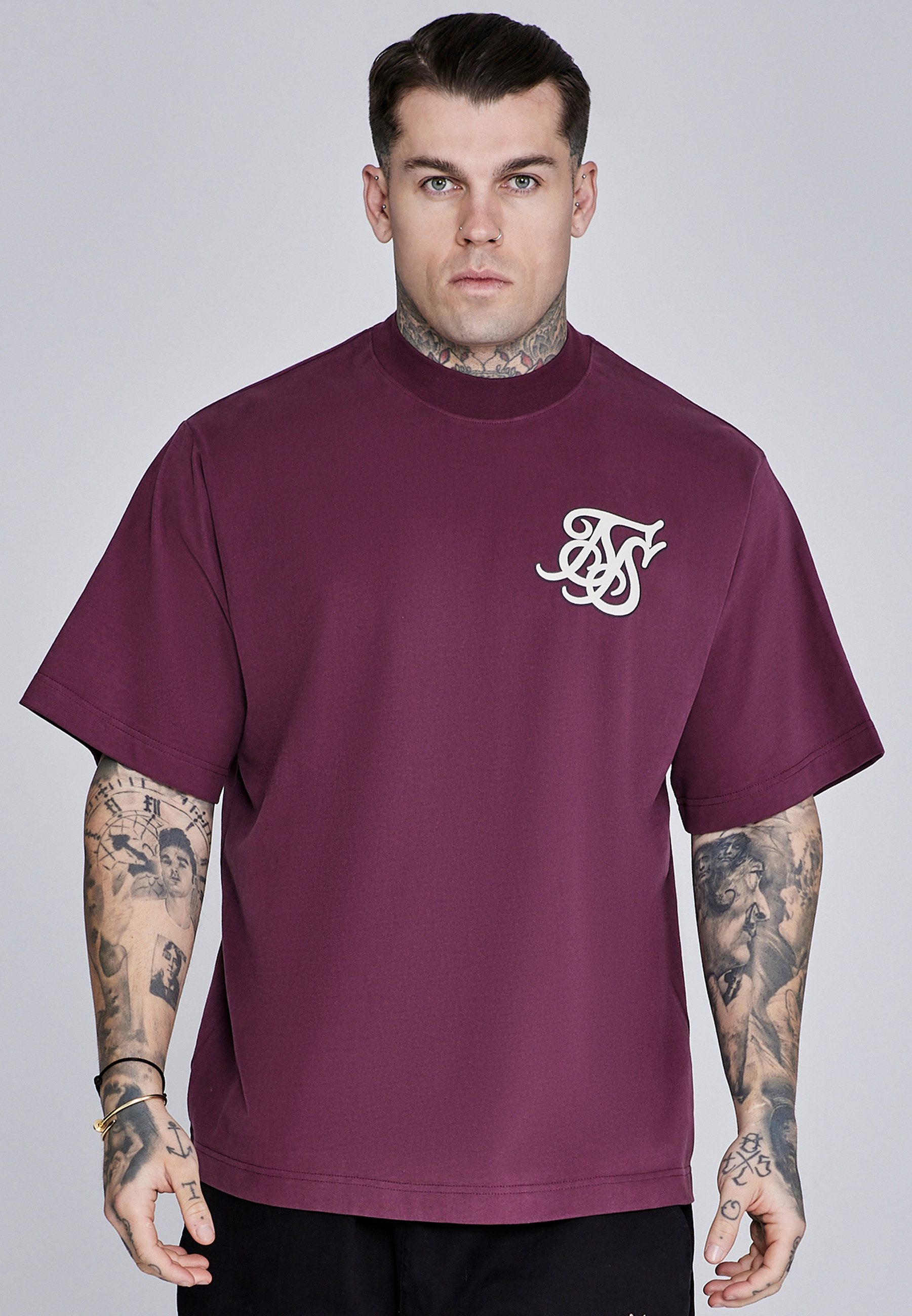 T-Shirt SikSilk Herren T-Shirt mit Logo