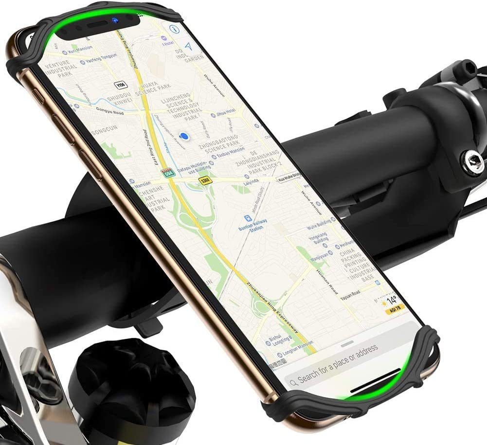 Alu 360° Fahrrad Halterung Handy Halter GPS Motorrad Bike Smartphone Universal 