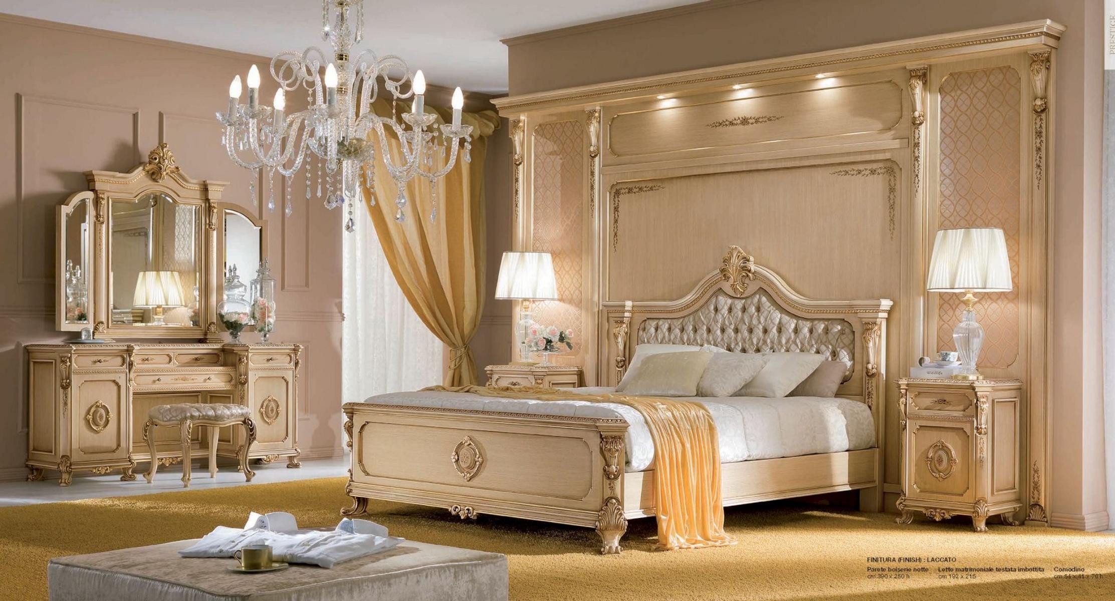Xlmoebel Schminktisch Luxuriöser Spiegeltisch in Beige mit Stauraum und elegantem Design (Spiegeltisch, Set Schminktisch + Spiegel), Hergestellt in Europa