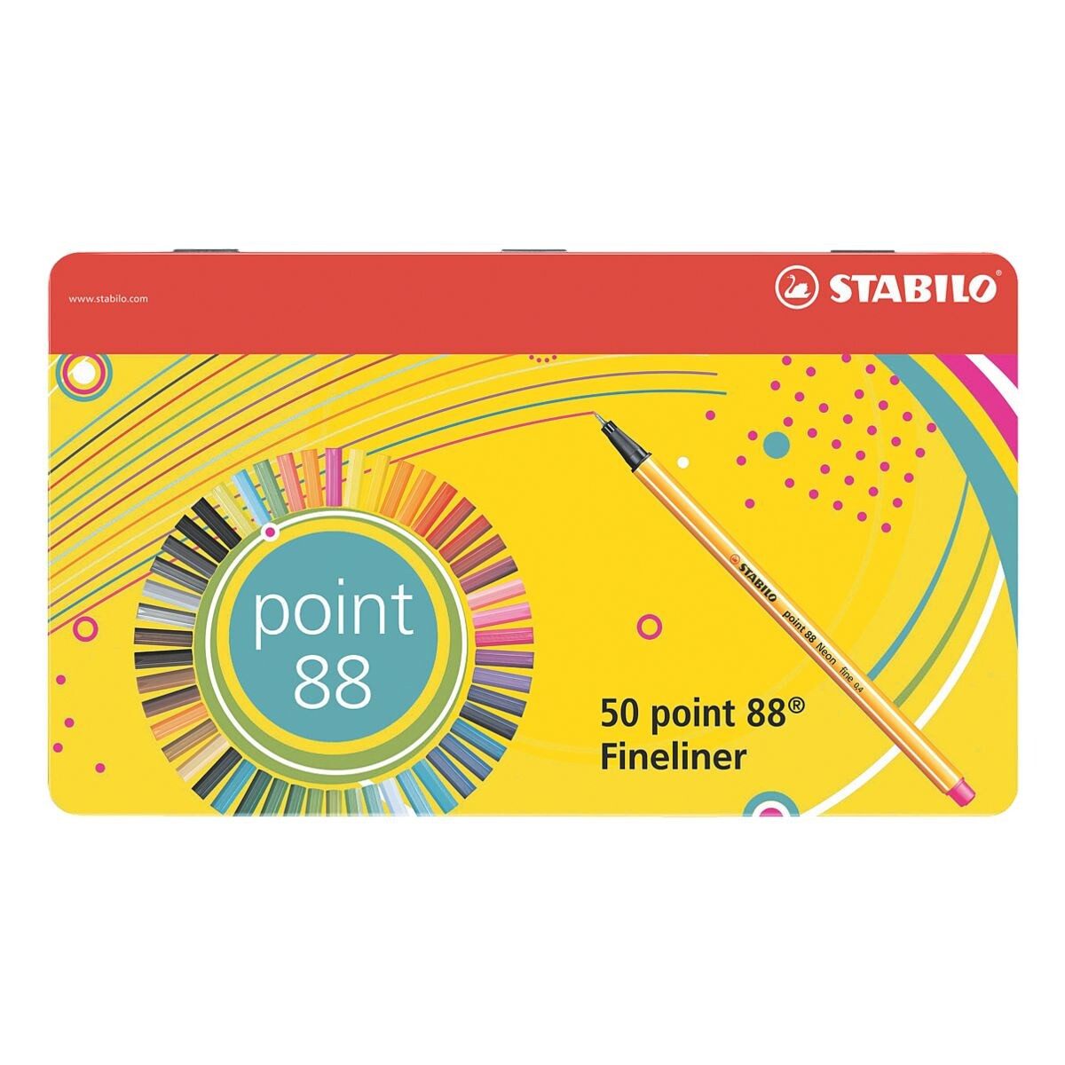 STABILO Fineliner point 88, (50-tlg), Strichstärke 0,4 mm (F)