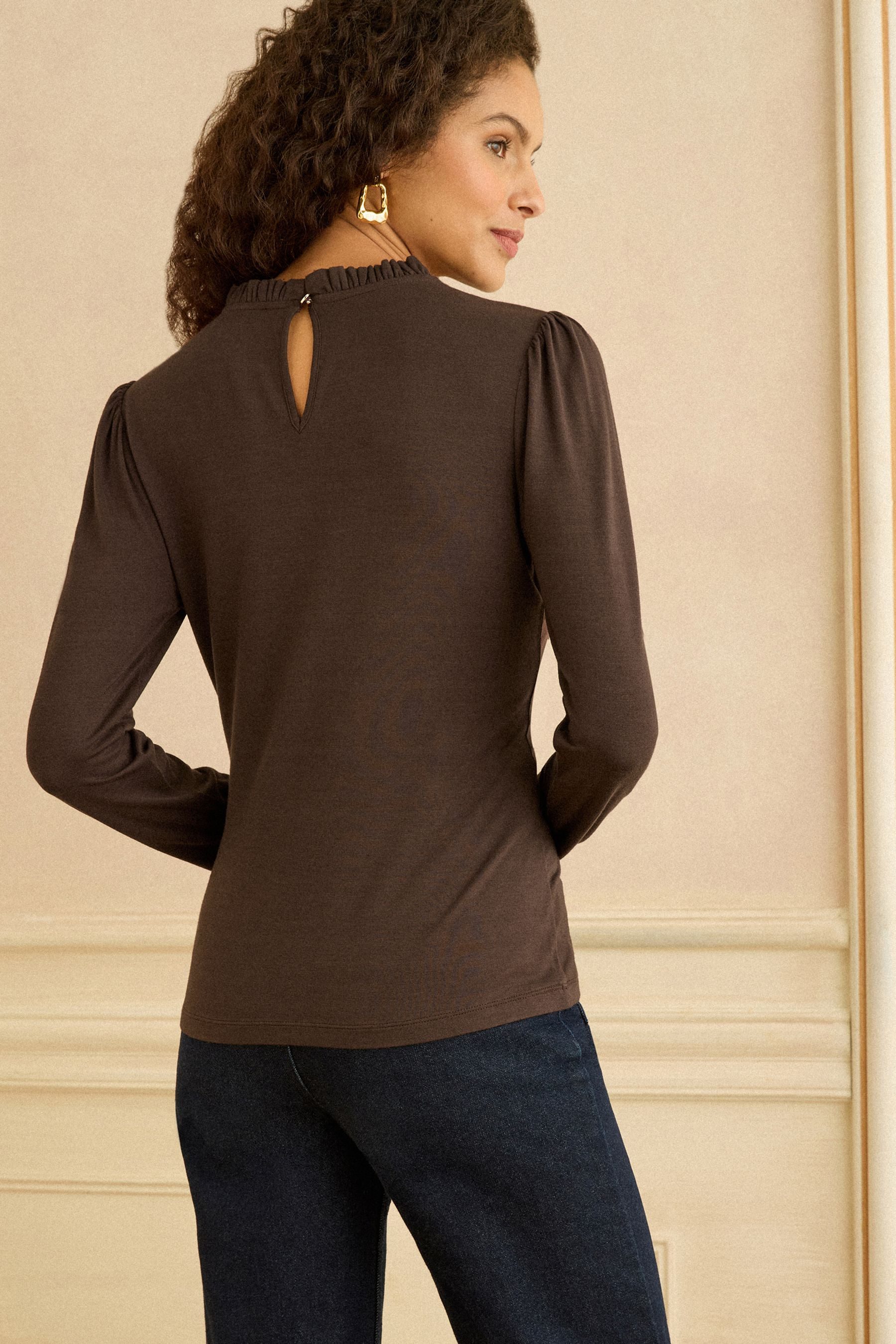 Love & Roses Langarmbluse Love & Roses Jersey-Oberteil mit Rüschen, Regular günstig online kaufen