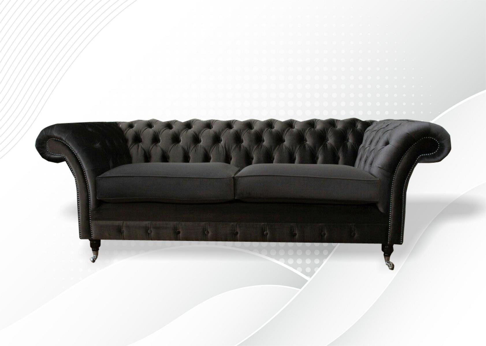 Design Chesterfield Chesterfield-Sofa, cm JVmoebel 3 225 Sofa Sitzer Couch Sofa