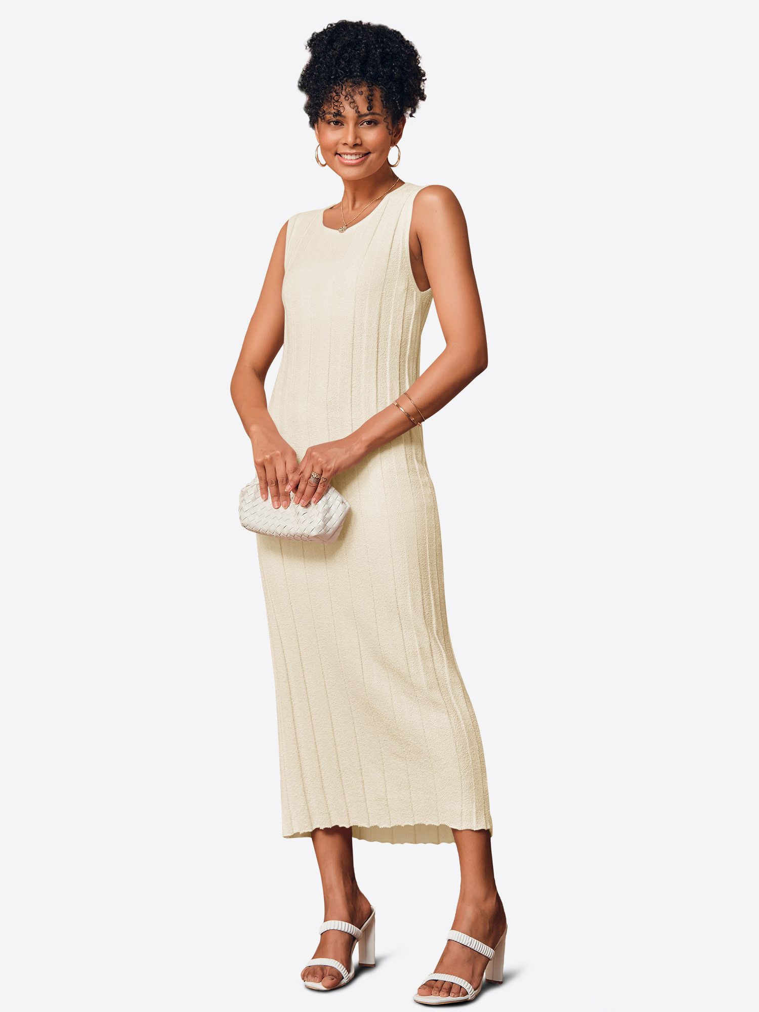 Imily Bela Jerseykleid Damen Tanktop Kleider (Packung, 1-tlg., 1per-Pack) Rippstrick