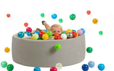 sunnypillow Bällebad-Bälle »sunnypillow Bällebad für Baby Kinder mit 200/400 bunten Bällen ∅ 7cm Bällepool 90∅ x H 30cm«