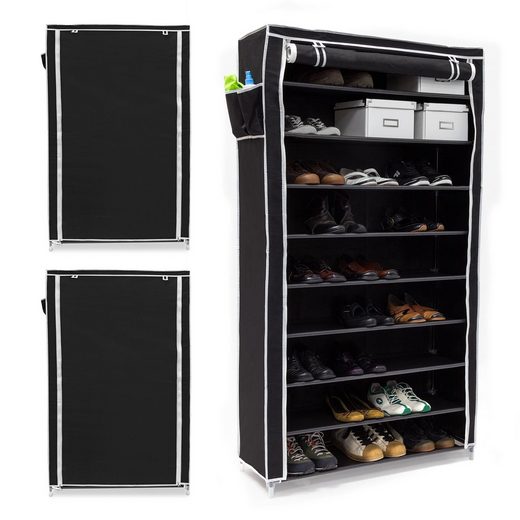 relaxdays Schuhschrank »3 x Schuhschrank VALENTIN hoch schwarz« online