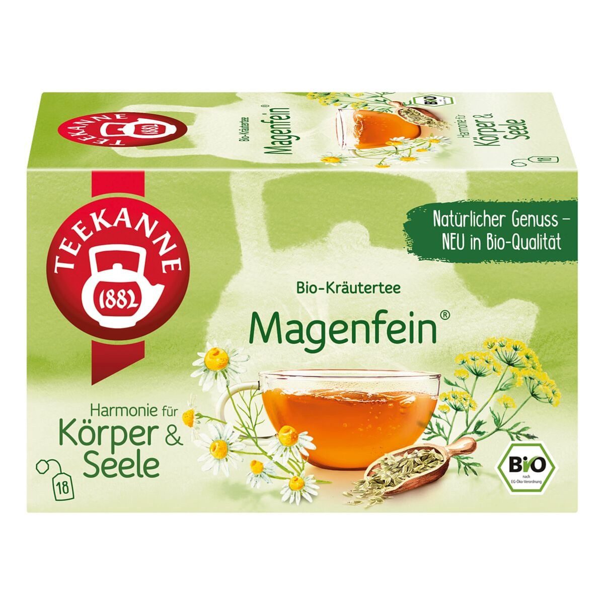 TEEKANNE Tee Bio Magenfein®, 18 Beutel, Kräuterteemischung