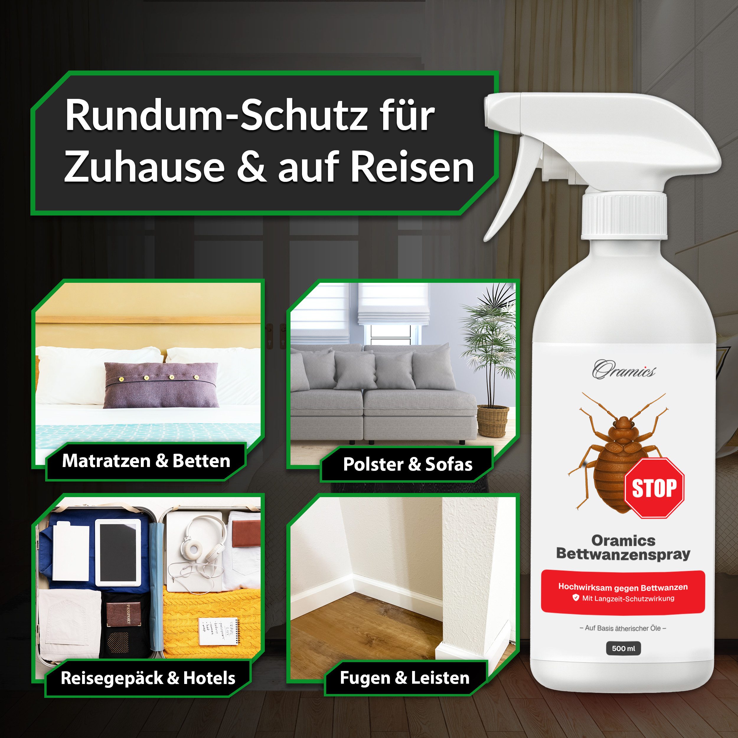 Oramics Insektenspray Oramics Bettwanzen-Spray 500ml
