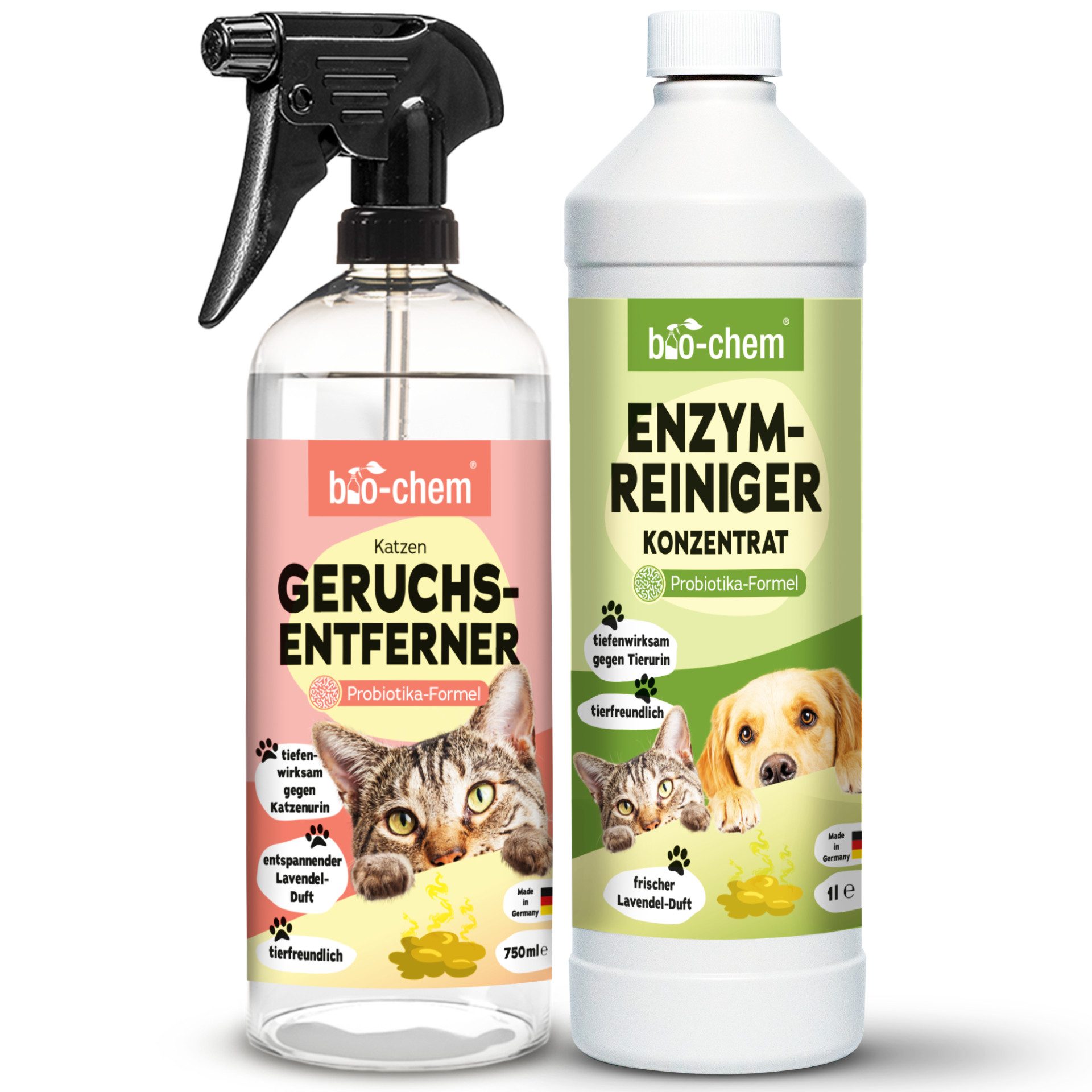 Geruchsentferner Enzymreiniger 1 L Geruchsentferner gegen Urin, Katzen & Hundeurin