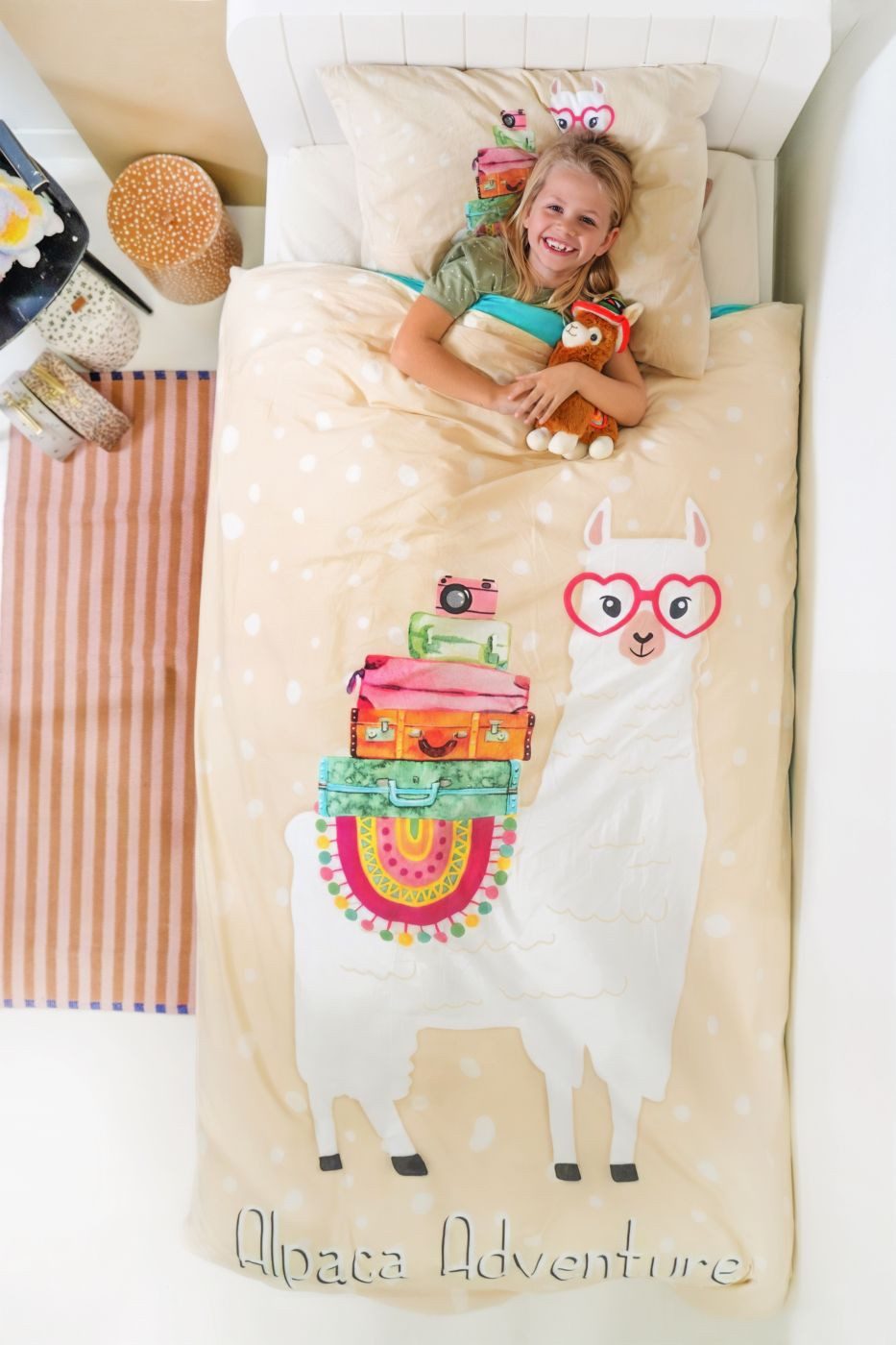Little Monster Kinderbettwäsche Renforcé Bettwäsche 135x200 cm Alpaka Beige BLACK SALE Baumwolle, Renforcé, 2 teilig, alpaca Lama Kuschelbettwäsche Geschenke fürKinder Mädchen sale sommer