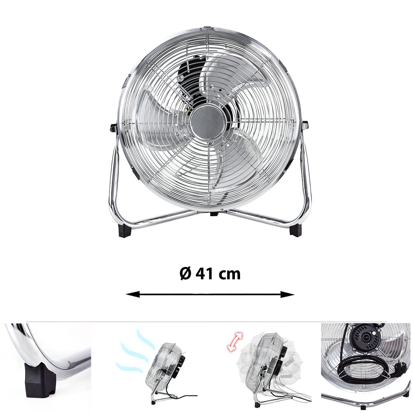 Grafner Bodenventilator Ventilator Bodenventilator Tischventilator 41cm 3 S günstig online kaufen